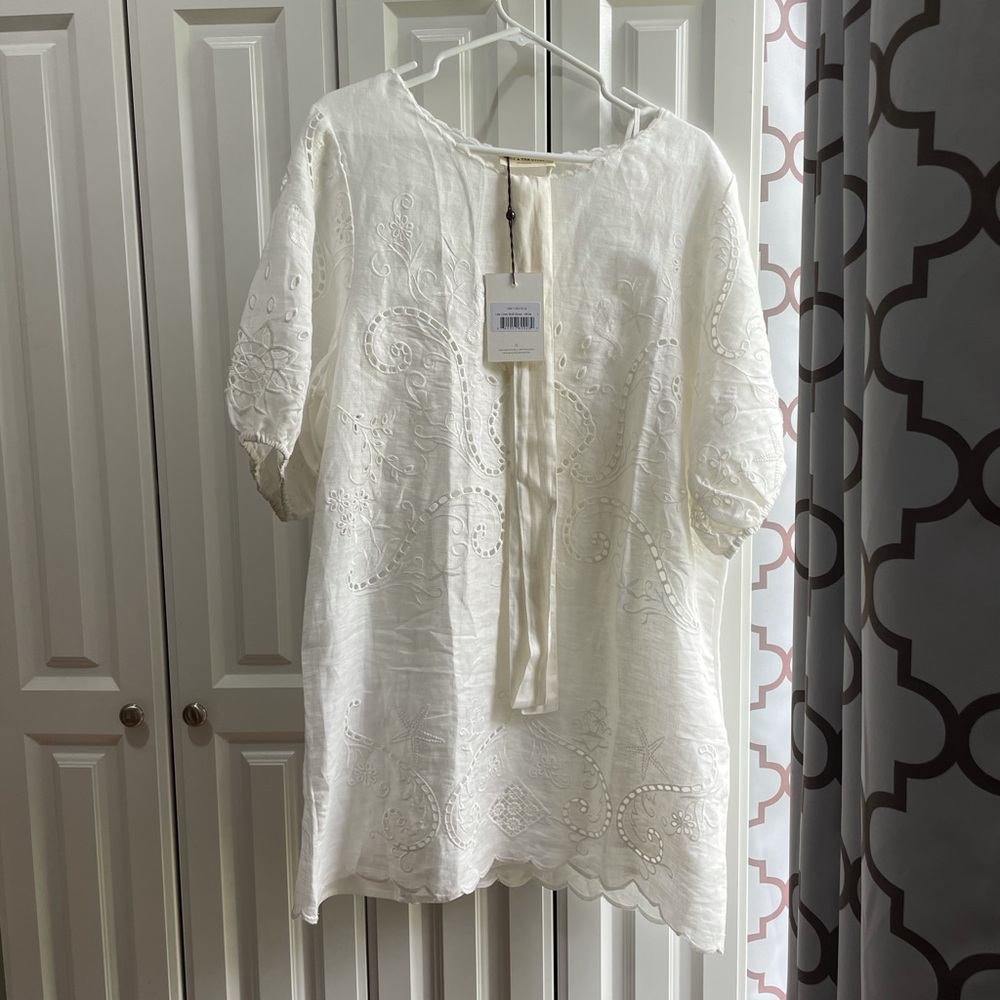 Spell Lala linen shift dress lg